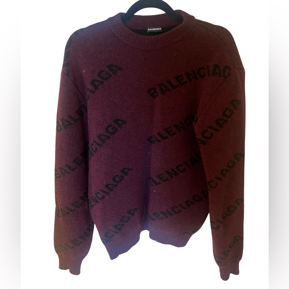 BALENCIAGA logo wool sweater